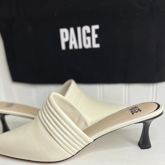 PAIGE Shoes - Paige Poppy in Leather Bone Size 9.5